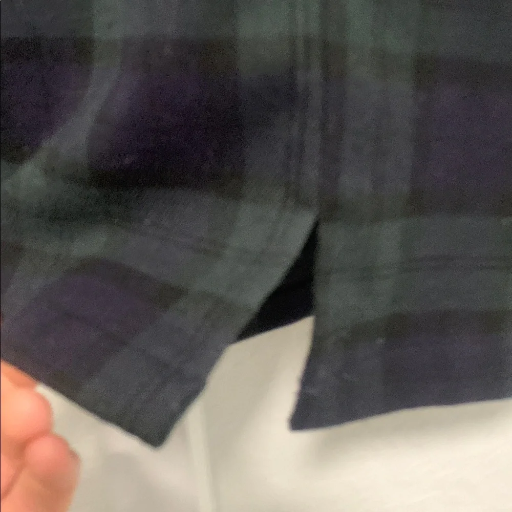 Brandy Melville Blue Green Plaid Mini Skirt - Picture 2 of 8